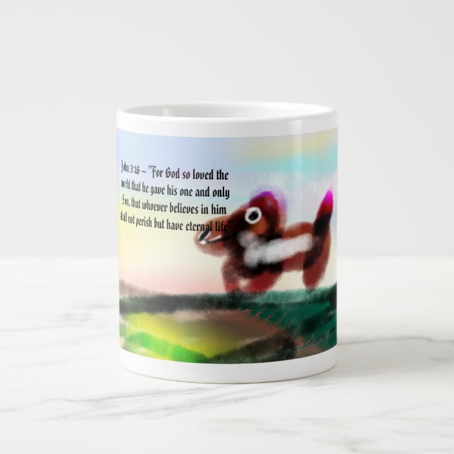 Caneca De Café Grande Jesus aqui conosco (Frente)