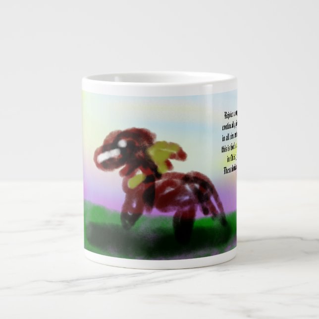 Caneca De Café Grande Jesus aqui santo  (Frente)