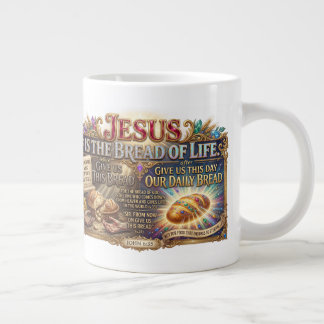 Caneca De Café Grande Jesus Cristo Revela a Verdade do Pão da Vida