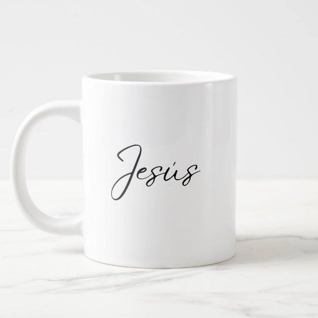 Caneca De Café Grande 'Jesus' Daily Devotion Quiet Mornings Reflection  (Esquerda)