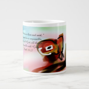 Caneca De Café Grande Jesus é possível