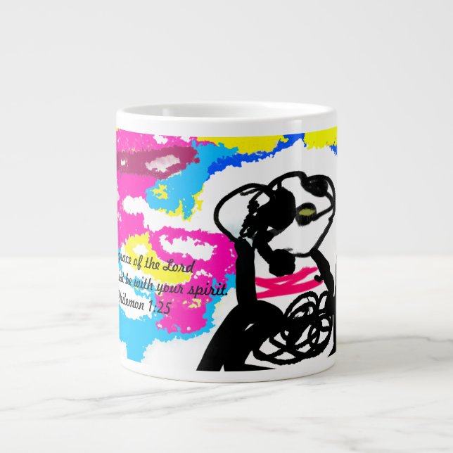 Caneca De Café Grande Jesus está aqui  (Frente)