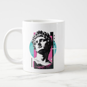 Caneca De Café Grande Jesus Grego Retro Brutalista Colossenses 2:3