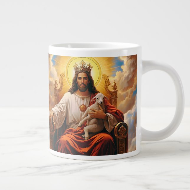 Caneca De Café Grande Jesus In The Kingdom of Heaven  (Direita)