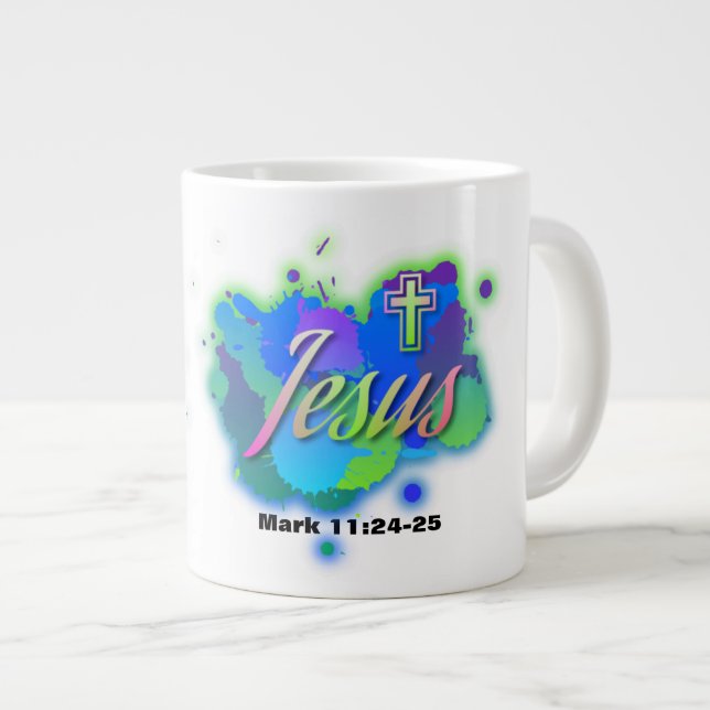 Caneca De Café Grande Jesus - Jumbo Mug (Frente Esquerda)