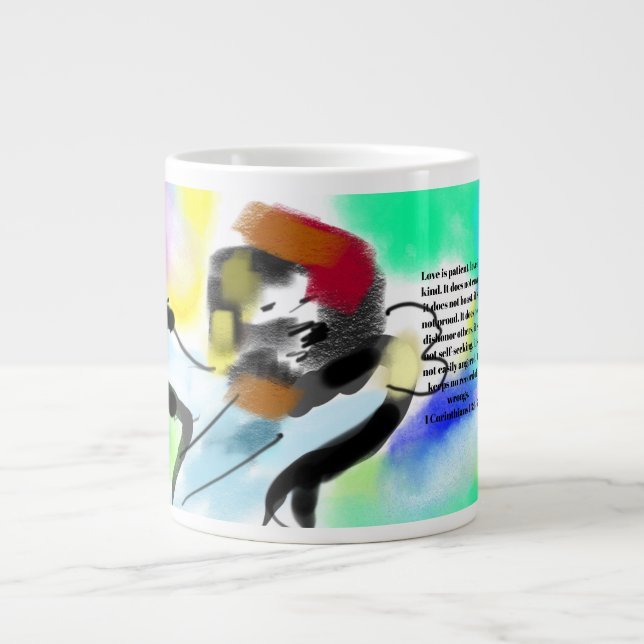 Caneca De Café Grande jesus love  (Frente)