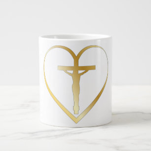 Caneca De Café Grande Jesus no coração
