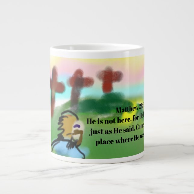 Caneca De Café Grande jesus risen  (Frente)