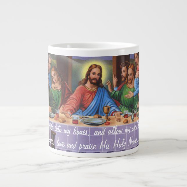 Caneca De Café Grande Jesus Último Touro (Frente)