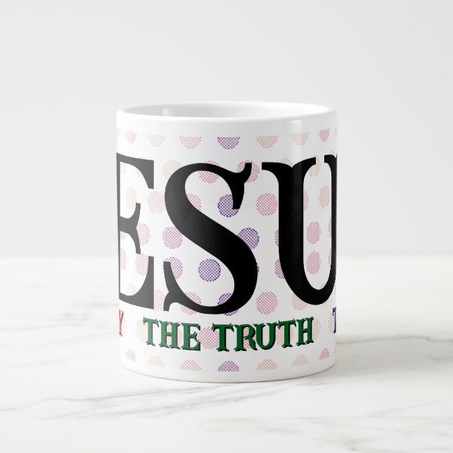 Caneca De Café Grande Jesus Way Truth Life Jumbo Mug (Frente)