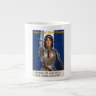 Caneca De Café Grande Joana d'Arc Heroína Francesa, Donzela de Orleans C