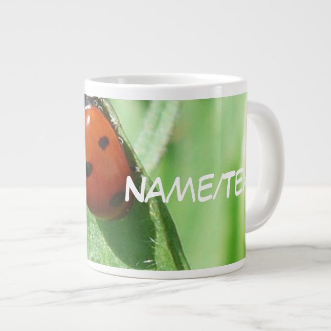Caneca De Café Grande joaninha (Frente Esquerda)