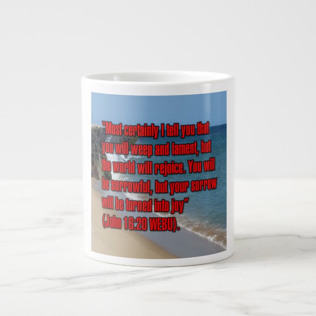 Caneca De Café Grande João 16:20 WEBU Mug (Frente)