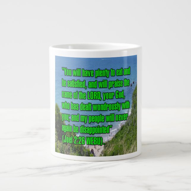 Caneca De Café Grande Joel 2:26 WEBU Mug (Frente)