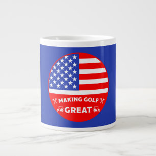 Caneca De Café Grande Jogador de golfe americano engraçado