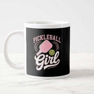Caneca De Café Grande Jogadora de Pickleball Menina