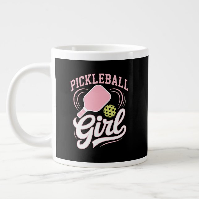 Caneca De Café Grande Jogadora de Pickleball Menina (Esquerda)
