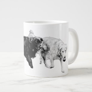 Caneca De Café Grande Jogo de Colheita de Dois