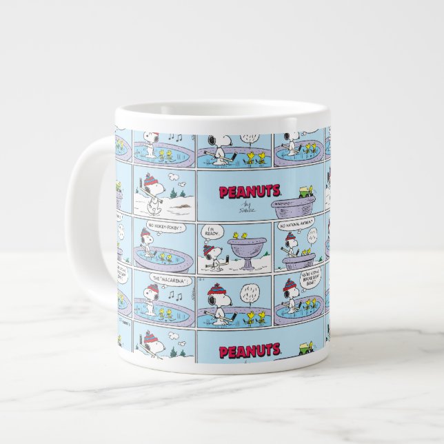 Caneca De Café Grande Jogo de Hóquei Snoopy & Friends (Frente Esquerda)