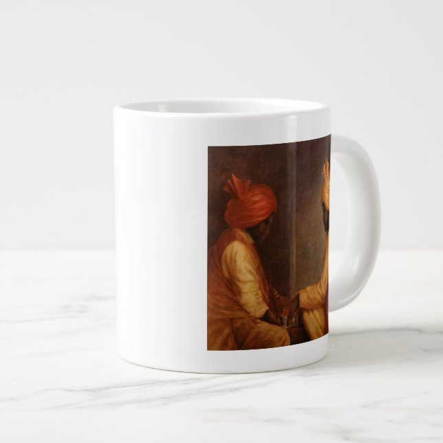 Caneca De Café Grande Jogo de xadrez (Frente Esquerda)