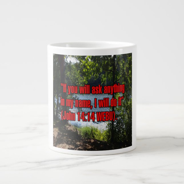 Caneca De Café Grande John 14:14 WEBU Mug (Frente)