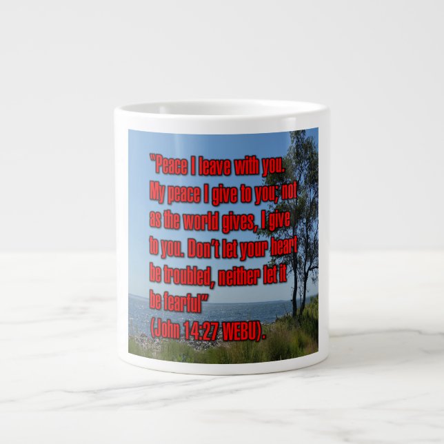 Caneca De Café Grande John 14:27 WEBU Mug (Frente)