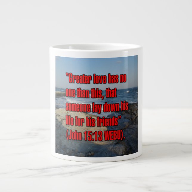 Caneca De Café Grande John 15:13 WEBU Mug (Frente)