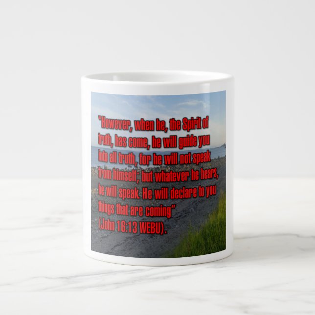 Caneca De Café Grande John 16:13 WEBU Mug (Frente)