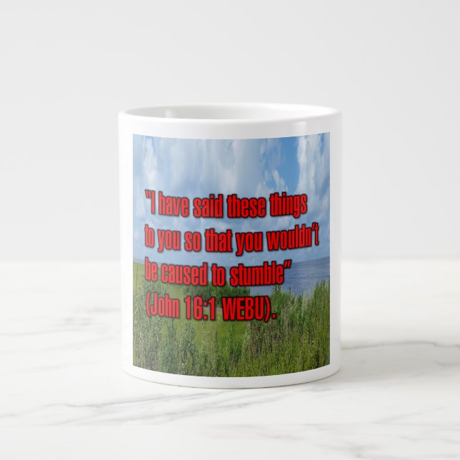 Caneca De Café Grande John 16:1 WEBU Mug (Frente)