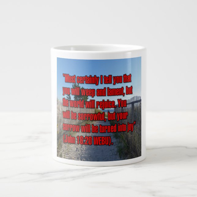Caneca De Café Grande John 16:20 WEBU Mug (Frente)
