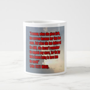 Caneca De Café Grande John 16:21 WEB Mug