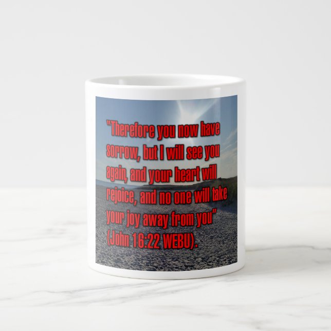 Caneca De Café Grande John 16:22 WEBU Mug (Frente)