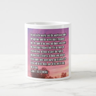 Caneca De Café Grande John 1:10-13 WEBU Mug
