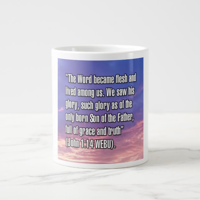 Caneca De Café Grande John 1:14 WEBU Mug (Frente)