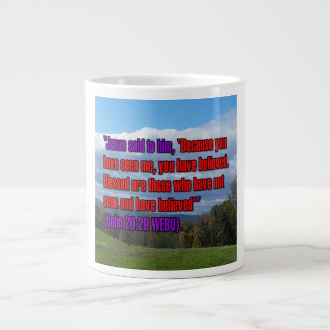 Caneca De Café Grande John 20:29 WEBU Mug (Frente)