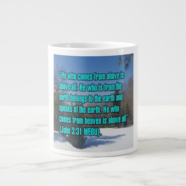 Caneca De Café Grande John 3:31 WEBU Mug (Frente)