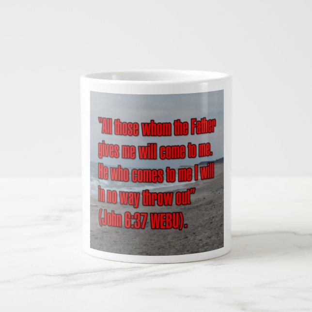 Caneca De Café Grande John 6:37 WEBU Mug (Frente)