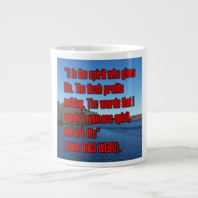Caneca De Café Grande John 6:63 WEBU Mug (Frente)
