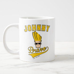 Caneca De Café Grande Johnny Bravo Collegiate Graphic