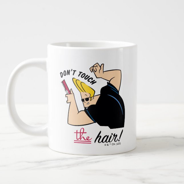 Caneca De Café Grande Johnny Bravo Comb - Não toque no cabelo! (Esquerda)