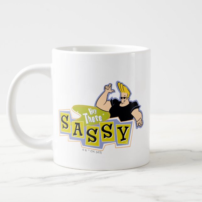 Caneca De Café Grande Johnny Bravo - Ei, Lá Sassy (Esquerda)