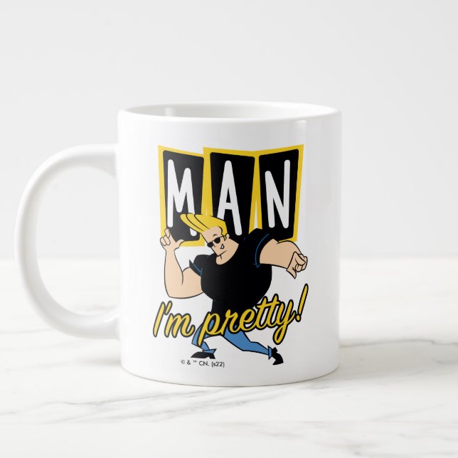Caneca De Café Grande Johnny Bravo - Homem, estou Bonito (Esquerda)
