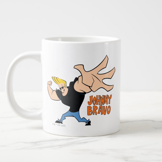 Caneca De Café Grande Johnny Bravo Iconic Pose (Esquerda)