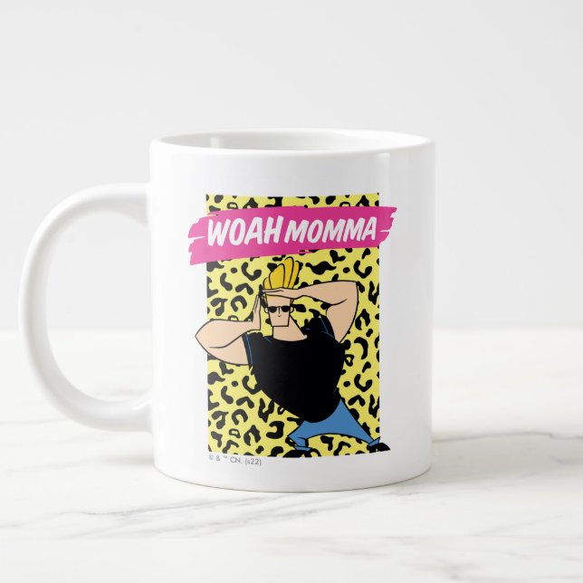 Caneca De Café Grande Johnny Bravo - Woah Momma (Esquerda)
