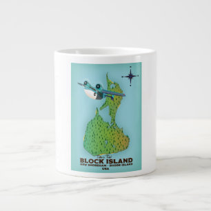 Caneca De Café Grande Johns Island, mapa da Carolina do Sul nos EUA.