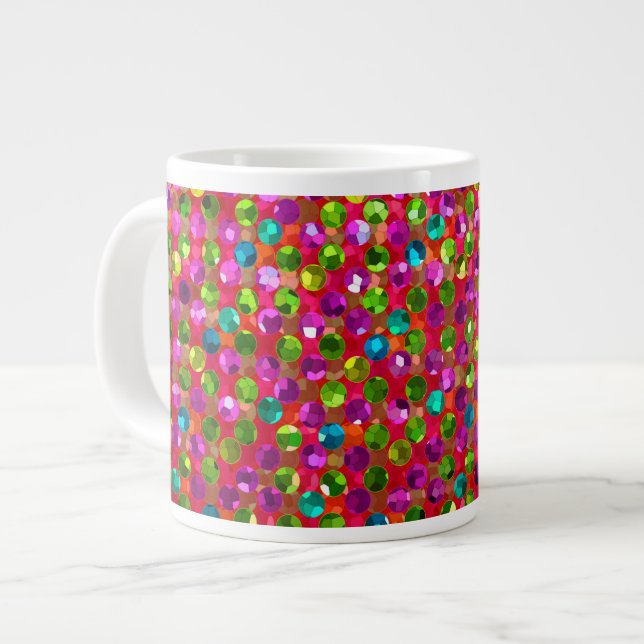 Caneca De Café Grande Joias Sparkley de Bolinhas de Mug (Frente Esquerda)