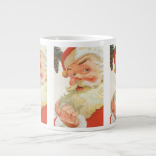 Caneca De Café Grande Jolly Papai Noel com um Segredo, Natais vintages
