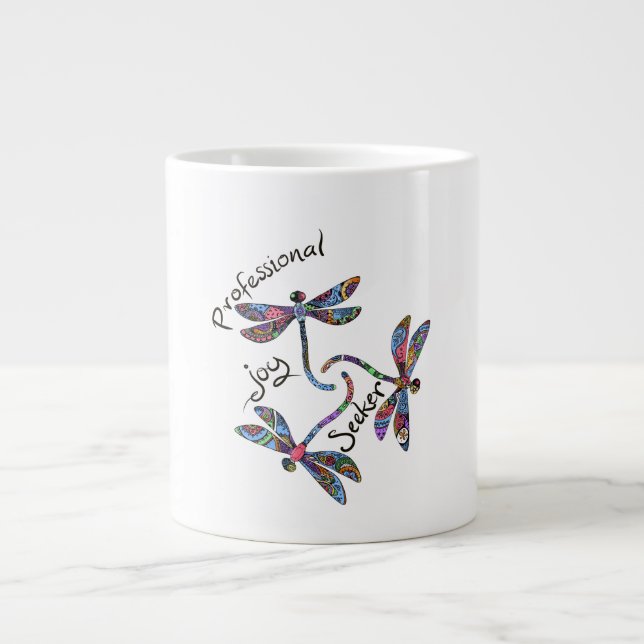 Caneca De Café Grande Joy Profissional Busca Mug Por Encontrar Alegria (Frente)