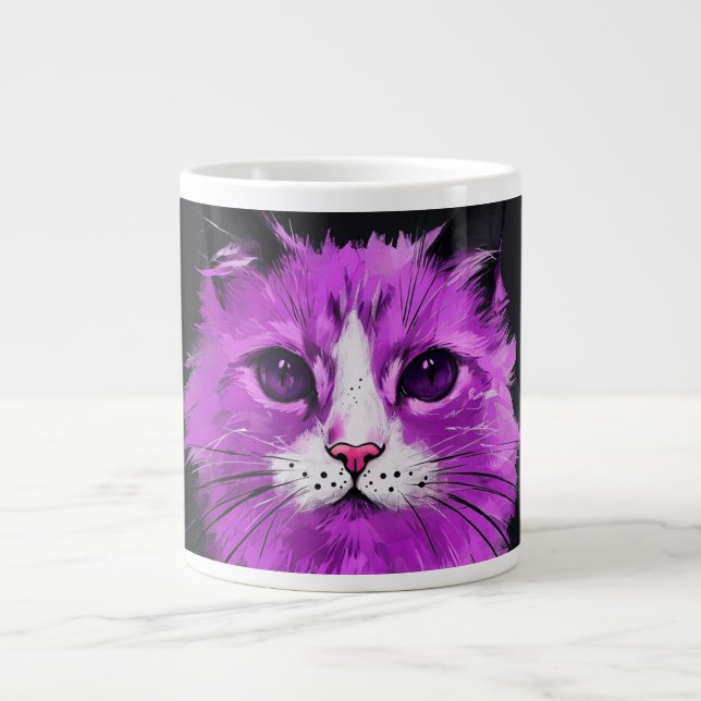 Caneca De Café Grande Jumbo Cat Coffee Mug (Frente)