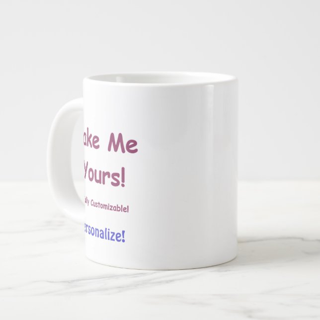 Caneca De Café Grande Jumbo Cerâmico personalizado para personalizar 20o (Frente Esquerda)